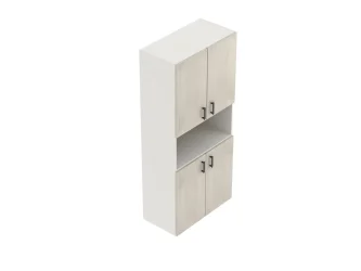 80 cm széles, 5 rendező magas, 4 db 2R magas faforgács ajtóval
