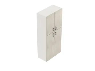 80 cm széles, 5 rendező magas, 2 db 3R és 2 db 2R magas faforgács ajtóval