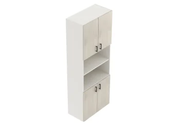 80 cm széles, 6 rendező magas, 4 db 2R magas faforgács ajtóval