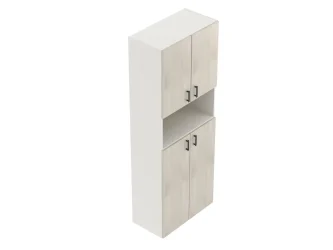 80 cm széles, 6 rendező magas, 2 db 3R és 2 db 2R magas faforgács ajtóval