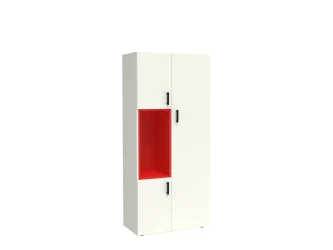 80 cm széles, 5 rendező magas, 2 db 1,5R magas és 1 db 5R magas ajtóval