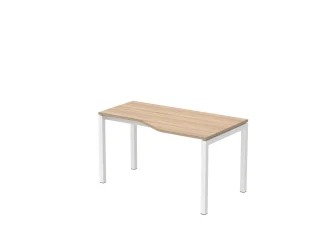 140x80 cm, E-fémlábas, íves jobbos