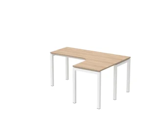 160x120 cm, E-fémlábas, L-alakú, jobbos