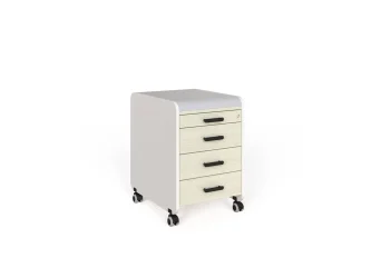 3+1 fiókos, kárpitozott fedlappal, görgős