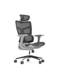 magas támlás, fejtámlával, szürke