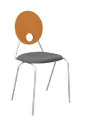HPL laminated plywood backrest and upholstered seat