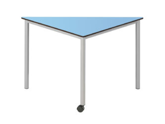 Triangle shaped desk with castor