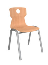 School chair with Soliwood® seat shell