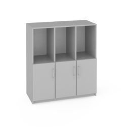 Classroom storage cabinet with lockers