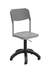 Swivel chair with plastic (PP) seat and backrest