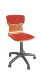 Swivel chair with gas spring, upholstered