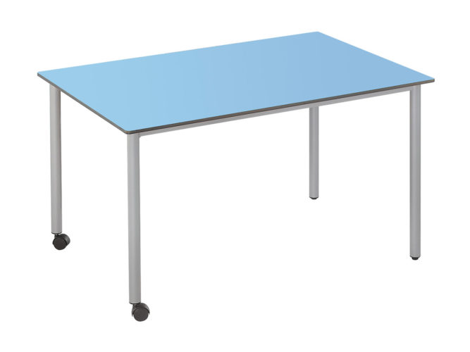 120x73 cm téglalap asztal, görgővel