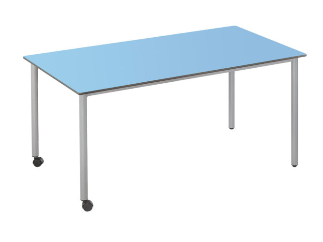 160x73 cm téglalap asztal, görgővel