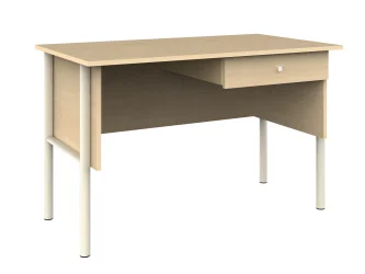 1 fiókos, laminált asztallap, sarkos