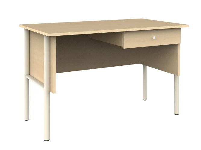 1 fiókos, laminált asztallap, sarkos