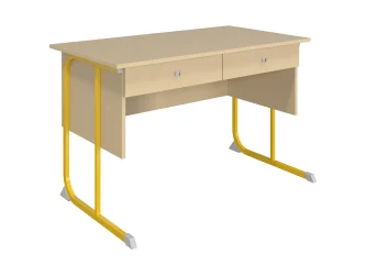 2 fiókos, laminált asztallap, sarkos