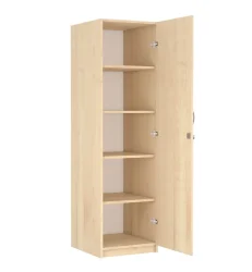 18 mm-es laminált bútorlap korpusz, 1 ajtós klasszikus szekrény, polcokkal